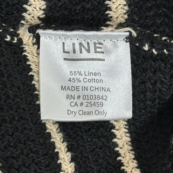Line the Label Linen Cotton Blend Vest Shadow Stripe - Picture 8 of 10